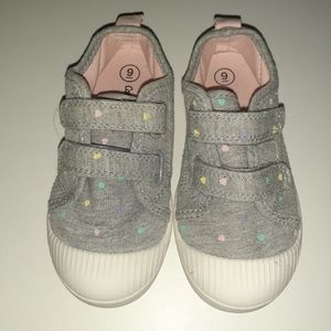 Toddler Parker Rainbow Heart Print Sneakers - Cat & Jack™ Gray Multi - Size:9